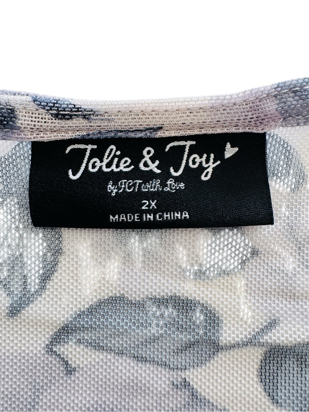 Jolie & Joy Purple and Gray Mesh Long Sleeve Top - NWT - Picture 6 of 9